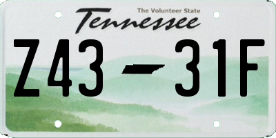 TN license plate Z4331F