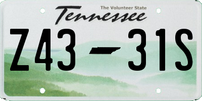 TN license plate Z4331S