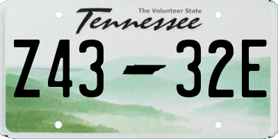 TN license plate Z4332E