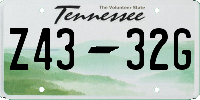 TN license plate Z4332G