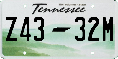 TN license plate Z4332M