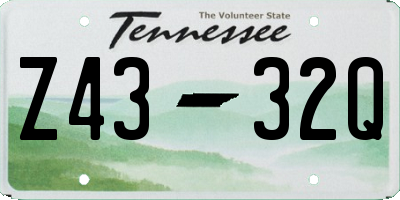 TN license plate Z4332Q