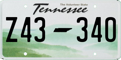 TN license plate Z4334O