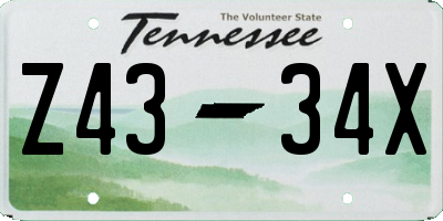 TN license plate Z4334X
