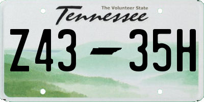 TN license plate Z4335H