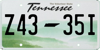 TN license plate Z4335I