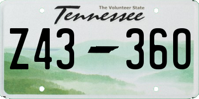 TN license plate Z4336O