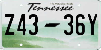 TN license plate Z4336Y