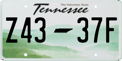TN license plate Z4337F