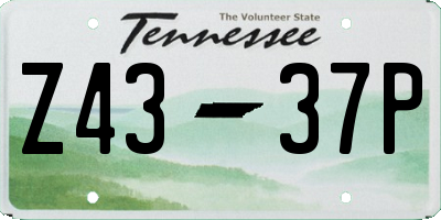 TN license plate Z4337P