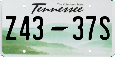 TN license plate Z4337S