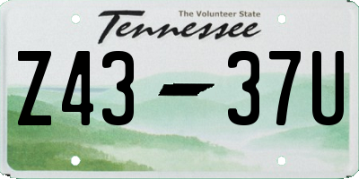 TN license plate Z4337U