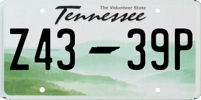 TN license plate Z4339P