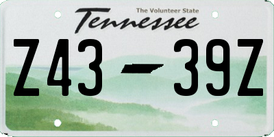 TN license plate Z4339Z