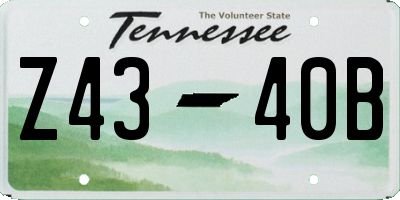 TN license plate Z4340B