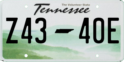 TN license plate Z4340E
