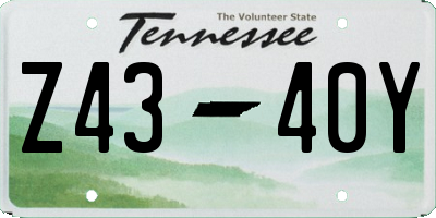 TN license plate Z4340Y