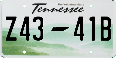 TN license plate Z4341B