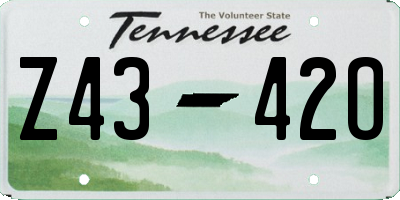 TN license plate Z4342O
