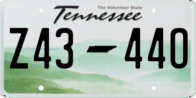 TN license plate Z4344O