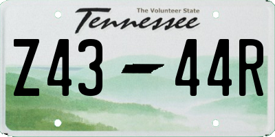 TN license plate Z4344R