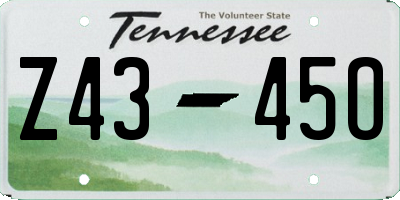 TN license plate Z4345O