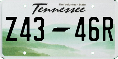 TN license plate Z4346R