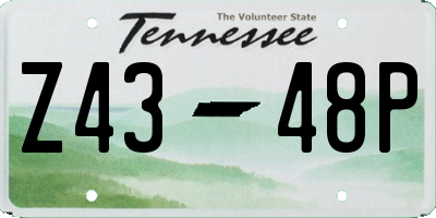 TN license plate Z4348P