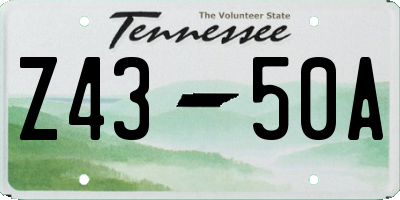 TN license plate Z4350A