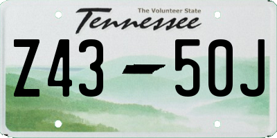 TN license plate Z4350J
