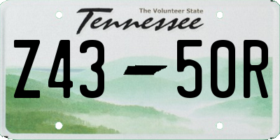 TN license plate Z4350R