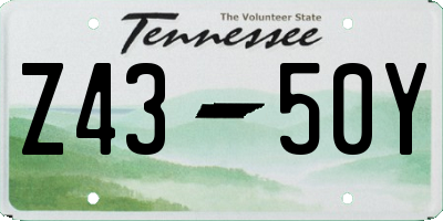 TN license plate Z4350Y