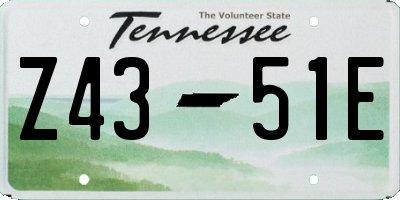 TN license plate Z4351E