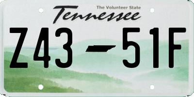 TN license plate Z4351F