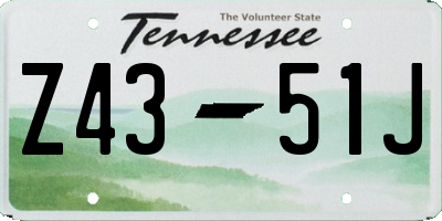 TN license plate Z4351J