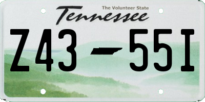 TN license plate Z4355I