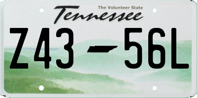 TN license plate Z4356L