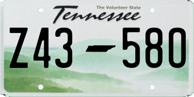 TN license plate Z4358O