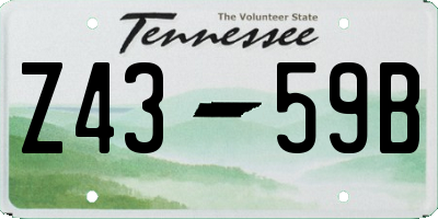 TN license plate Z4359B