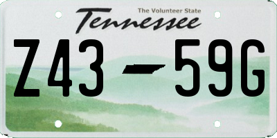 TN license plate Z4359G