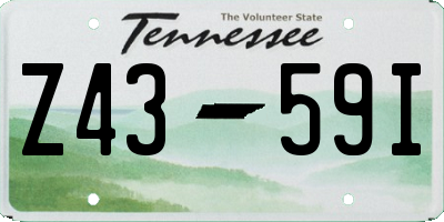 TN license plate Z4359I