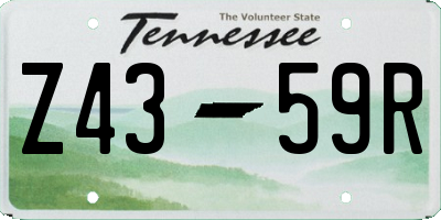 TN license plate Z4359R