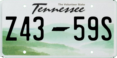 TN license plate Z4359S