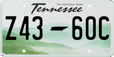 TN license plate Z4360C