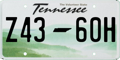 TN license plate Z4360H