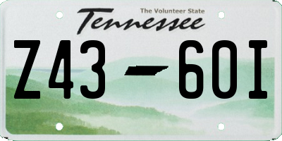 TN license plate Z4360I