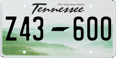 TN license plate Z4360O