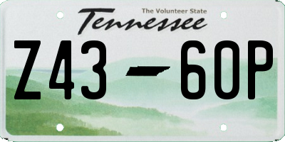 TN license plate Z4360P