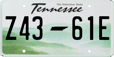 TN license plate Z4361E