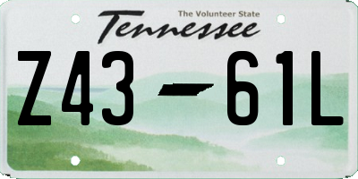 TN license plate Z4361L